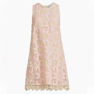 NEW 🌸 Johnny Was Darcy Lace Shift Minidress Floral Lace Dress in Pink and Tan